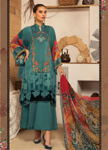 Load image into Gallery viewer, Maria B | M Prints Winter 21 | MPT-13-A Teal Winter Shawl dress @lebaasonline. We are largest stockists of various Pakistani designer dresses such as Maria B, Sana Safinaz. Evening/ Party wear dresses can be customized at our Pakistani designer boutique. Get Pakistani designer dresses online UK in USA, France!