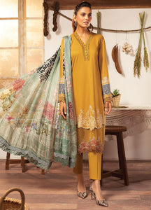 Maria B | M Prints Winter 21 | MPT-3-A Yellow color Winter Shawl dress @lebaasonline. We are largest stockists of various Pakistani designer dresses such as Maria B, Sana Safinaz. Maria B UK Evening/Party wear dresses can be customized at our designer boutique. Get Pakistani designer dresses online UK in USA, France!