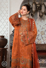 Load image into Gallery viewer, Buy MARIA B | CHIFFONS EID COLLECTION 2022 Rust Chiffon Pakistani designer dresses from our official website We have all Pakistani designer clothes of Maria b Chiffon 2022 Imoriza, Sobia Nazir Various Eid dresses can be bought online from our website Lebaasonline in UK Birhamgam America, France @lebaasonline