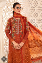 Load image into Gallery viewer, Buy Maria B Mbroidered Chiffon EID 2022 | Burnt Orange and Rust Chiffon Pakistani designer dresses from our official website We have all Pakistani designer clothes of Eid dresses Maria b Chiffon 2021 Sobia Nazir Various Pakistani outfits can be bought online from our website Lebaasonline in UK Birhamgam America