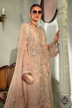 Load image into Gallery viewer, Buy Maria B Mbroidered Chiffon EID 2022 | Nude Pink Chiffon Pakistani designer dresses from our official website We have all Pakistani designer clothes of Eid dresses Maria b Chiffon 2021 Sobia Nazir Various Pakistani outfits can be bought online from our website Lebaasonline in UK Birhamgam America