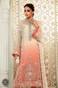 Buy Maria B Mbroidered Chiffon EID 2022 | Cream and Coral Pink Chiffon Pakistani designer dresses from our official website We have all Pakistani designer clothes of Eid dresses Maria b Chiffon 2021 Sobia Nazir Various Pakistani outfits can be bought online from our website Lebaasonline in UK Birhamgam America