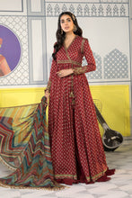Load image into Gallery viewer, Mprints Maria B 2021 | MPT-1109-B Maroon 100% Original Guaranteed! Shop MariaB Mprints, Sana Safinaz, Asim Jofa from LebaasOnline.co.uk on SALE Price in the UK, USA, Belgium, Australia &amp; London. Explore the latest pakistani party wear collection of MariaB Mprint official at Lebaasonline today - With DISCOUNT CODE 