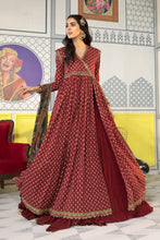 Load image into Gallery viewer, Mprints Maria B 2021 | MPT-1109-B Maroon 100% Original Guaranteed! Shop MariaB Mprints, Sana Safinaz, Asim Jofa from LebaasOnline.co.uk on SALE Price in the UK, USA, Belgium, Australia &amp; London. Explore the latest pakistani party wear collection of MariaB Mprint official at Lebaasonline today - With DISCOUNT CODE 