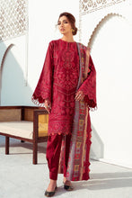 Load image into Gallery viewer, Buy Baroque Swiss Summer Collection 2021 - Carnelian at exclusive price. Shop Maroon outfits of BAROQUE LAWN, MARIA B M PRINTS LAWN UK for Evening wear PAKISTANI DESIGNER DRESSES ONLINE UK available at LEBAASONLINE on SALE prices Get the latest designer dresses unstitched and ready to wear in Austria, Spain &amp; UK