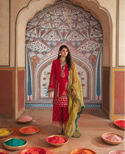 Load image into Gallery viewer, REPUBLIC WOMEN&#39;S WEAR | NIGHAT LAWN COLLECTION &#39;21 | D6 Bright Red Winter wear for the Pakistani look. The Velvet salwar kameez, winter shawls designs of Republic women&#39;s wear, Maria B, Asim Jofa are available in our Pakistani designer boutique. Get Velvet suits in UK USA, France from Lebaasonline