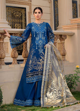 Load image into Gallery viewer, Reign Lawn 2021 | Summer Collection | IRIS Blue Lawn Dress is exclusively available at our website. This summer get your reign PAKISTANI DESIGNER LAWN from our official PAKISTANI BOUTIQUE IN UK. We have brands such as MARIA B GULAL. Get your unstitched/customized ASIAN SUMMER FASHION DRESSES UK AT Lebaasonline