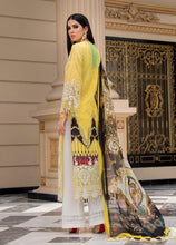 Load image into Gallery viewer, Reign Lawn 2021 | Summer Collection | ROBIN Yellow Lawn Dress is exclusively available at our website. This summer get your reign PAKISTANI DESIGNER LAWN from our official PAKISTANI BOUTIQUE IN UK. We have brands such as MARIA B GULAL. Get your unstitched/customized ASIAN SUMMER FASHION DRESSES UK USA from Lebaasonline