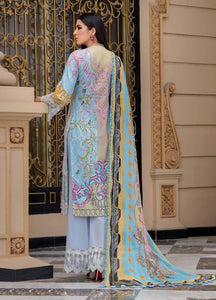 Reign Lawn 2021 | Summer Collection | TALIA Blue Lawn Dress is exclusively available at our website. This summer get your PAKISTANI DESIGNER OUTFIT from our official PAKISTANI BOUTIQUE IN UK. We have brands such as MARIA B, SANA SAFINAZ. Get your unstitched/customized PAKISTANI BRIDAL DRESS in UK, USA from Lebaasonline