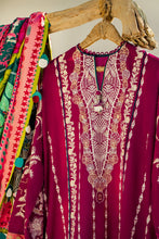 Load image into Gallery viewer, Buy ELAN LAWN 2021 | EL21-04 B (CARIA) Maroon luxury Lawn for Eid collection from our official website. We are largest stockists of ELAN ORIGINAL SUIT all over the world. The luxury lawn of ELAN PK  is overwhelmed for this Eid outfit The Elan lawn 2021 collection can be bought in USA UK Manchester from Lebaasonline!