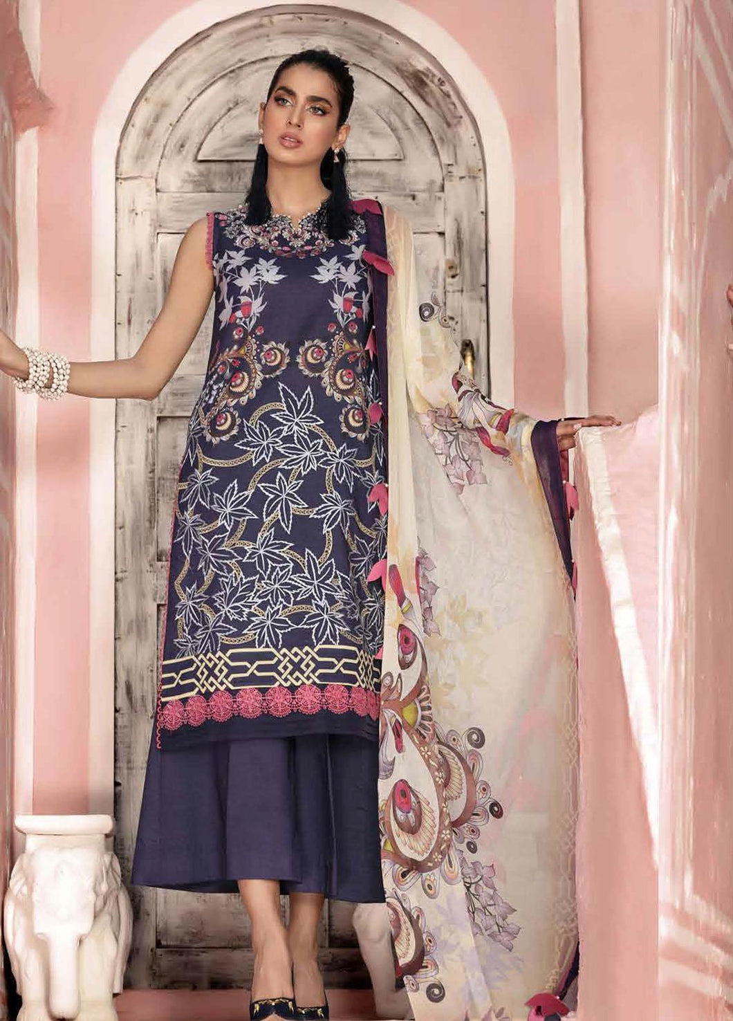 Buy Roheenaz Summer Collection 2021 1B Navy Blue Lawn dress from our official website. We have wide range of PAKISTANI  DRESSES ONLINE IN UK with stitching facilities. These summer days get your dress as like PAKISTANI BOUTIQUE DRESSES. We have Brands such as MARIA B ASIM JOFA Get your dress in UK USA from Lebaasonline