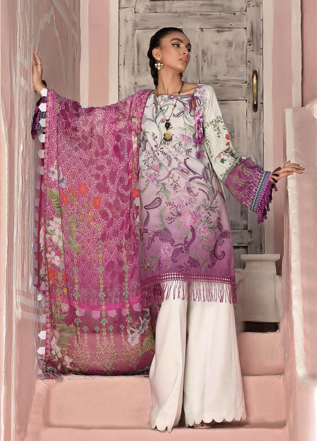 Buy Roheenaz Summer Collection 2021 6B Purple Lawn dress from our official website. We have wide range of PAKISTANI  DRESSES ONLINE IN UK with stitching facilities. These summer days get your dress as like PAKISTANI BOUTIQUE DRESSES. We have Brands such as MARIA B ASIM JOFA Get your dress in UK USA from Lebaasonline