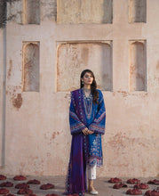 Load image into Gallery viewer, REPUBLIC WOMEN&#39;S WEAR | NIGHAT LAWN COLLECTION &#39;21 | D2 Bright Blue Winter wear for the Pakistani look. The Velvet salwar kameez, winter shawls designs of Republic women&#39;s wear, Maria B, Asim Jofa are available in our Pakistani designer boutique. Get Velvet suits in UK USA, France from Lebaasonline