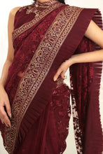 Load image into Gallery viewer, Buy Jazmin CHERRY ROSE B Maroon Pakistani Clothes For Women at Our Online Pakistani Designer Boutique UK, Indian &amp; Pakistani Wedding dresses online UK, Asian Clothes UK Jazmin Suits USA, Baroque Chiffon Collection 2022 &amp; Eid Collection Outfits in USA on express shipping available at our Online store Lebaasonline