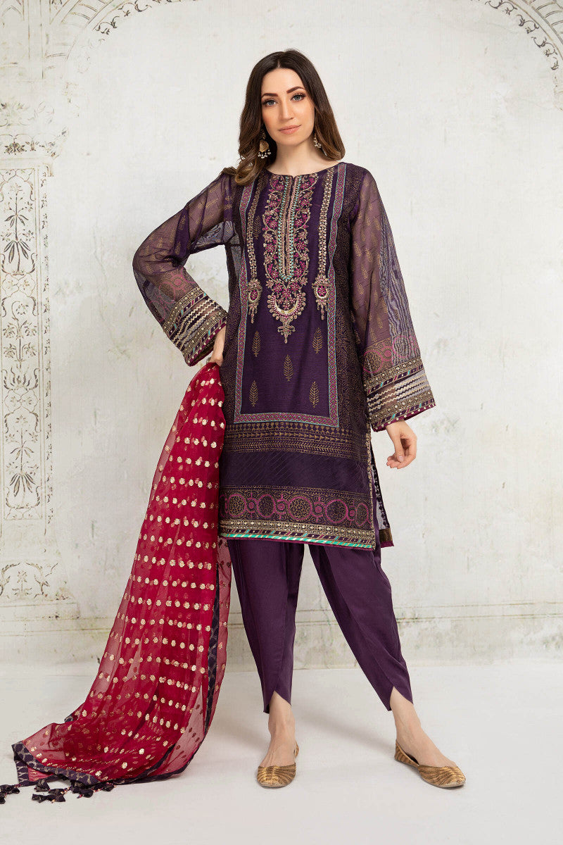 Buy Maria B Suit Purple SF-EA21-09 Ready to Wear and Stitched. READY MADE MARIA B EID COLLECTION 2021 Rejoice this Eid ambiance with balance of dynamic hues with NEW Pakistani designer clothes 2021 from the top fashion designer such as MARIA. B online in UK & USA Express shipping to London Manchester & worldwide 