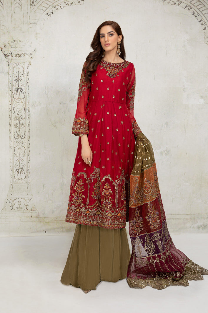 Buy Maria B Suit Red SF-EA21-12 Ready to Wear and Stitched. READY MADE MARIA B EID COLLECTION 2021 Rejoice this Eid ambiance with balance of dynamic hues with NEW Pakistani designer clothes 2021 from the top fashion designer such as MARIA. B online in UK & USA Express shipping to London Manchester & worldwide 