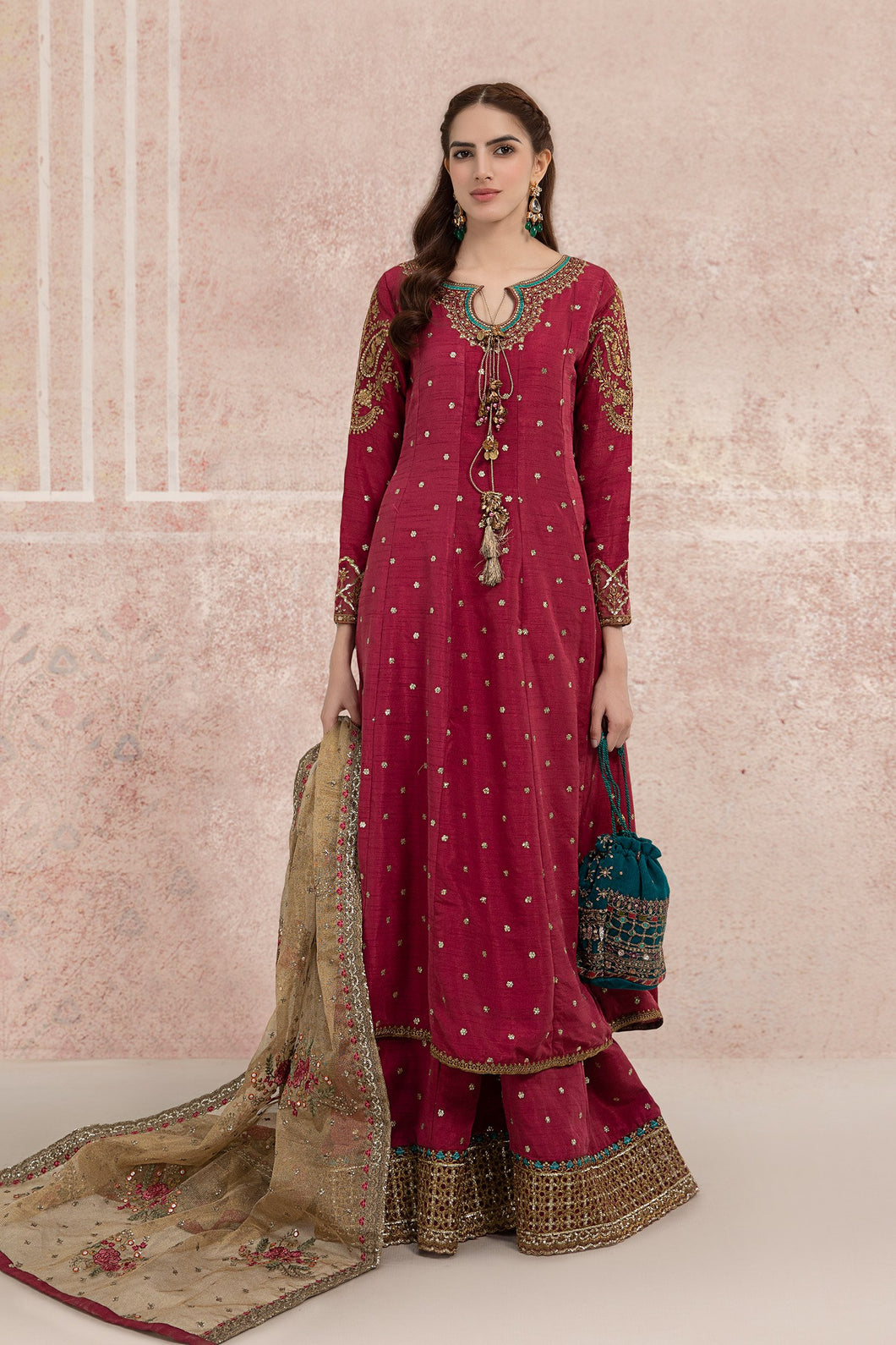 Buy Suit Pink SF-W21-10 Pink color Ready to Wear. READY MADE MARIA B BRIDAL COLLECTION UK 2021 Rejoice this season with balance of dynamic hues with  Pakistani Wedding designer clothes 2021 from the top fashion designer such as MARIA. B online in UK & USA Express shipping to London Manchester & worldwide 