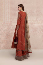 Load image into Gallery viewer, Buy Maria B Suit Rust SF-W21-10 Rust color Ready to Wear. READY MADE MARIA B BRIDAL COLLECTION UK 2021 Rejoice this season with balance of dynamic hues with  Pakistani Wedding designer clothes 2021 from the top fashion designer such as MARIA. B online in UK &amp; USA Express shipping to London Manchester &amp; worldwide 