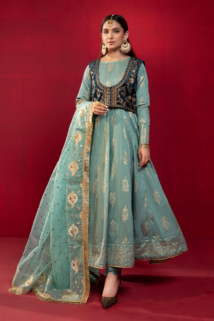 Buy Suit Sky Blue SF-W22-05 | Maria B Ready to Wear dresses UK 2021 Rejoice this season with balance of dynamic hues with PAKISTANI WEDDING DRESSES ONLINE UK from the top fashion designer such as MARIA. B online in UK & USA Express shipping to London Manchester & worldwide from Lebaasonline only