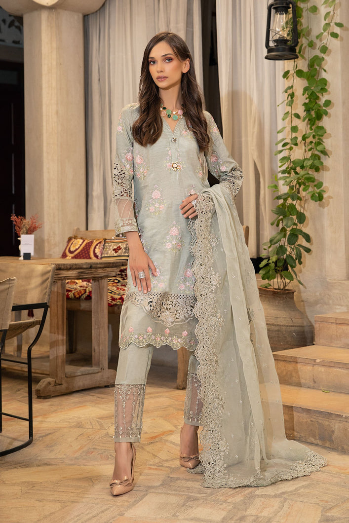 Buy Suit Grey SF-W22-63 | Maria B Ready to Wear Online dresses UK 2021 Rejoice this season with balance of dynamic hues with PAKISTANI WEDDING DRESSES ONLINE UK from the top fashion designer such as MARIA. B online in UK & USA Express shipping to London Manchester & worldwide from Lebaasonline only