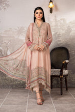 Load image into Gallery viewer, Buy Maria B Silk Net &#39;21 | SN-101 Peach @lebaasonline. Maria b Silk Net Collection 2021 has varied variety of colors. Pakistani Silk dresses USA are exclusively in demand for evening &amp; Party Wear. Pakistani Bridal dresses online UK can be customized at our designer boutique in USA, France from Lebaasonline SALE!