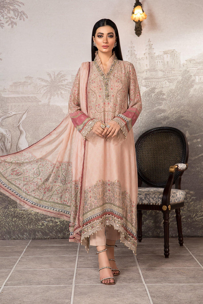 Buy Maria B Silk Net '21 | SN-101 Peach @lebaasonline. Maria b Silk Net Collection 2021 has varied variety of colors. Pakistani Silk dresses USA are exclusively in demand for evening & Party Wear. Pakistani Bridal dresses online UK can be customized at our designer boutique in USA, France from Lebaasonline SALE!