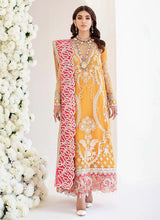 Load image into Gallery viewer, IMROZIA |  Fleur – Marigold BRIDAL COLLECTION 2022 New Collection, The Pakistani designer brands such as Imrozia, Maria b are in great demand. The Pakistani designer dresses online UK USA France Dubai can be bought at your doorstep. Pakistani bridal dress online USA are extremely trending now in party at SALE