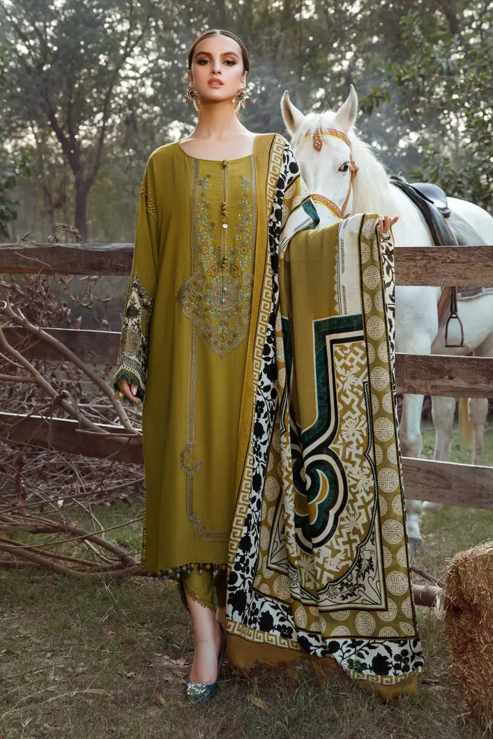 MARIA B | M PRINTS 2022 Pakistani Winter shawl dresses 2022 at Lebaasonline. Discover Maria B Pakistani Fashion Clothing USA that matches to your style for this winter. Shop today Pakistani Wedding dresses UK on discount price! Get express shipping in Belgium, UK, USA, France in SALE!