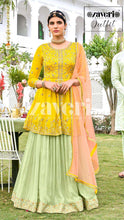 Load image into Gallery viewer, Buy Zaveri Outfit Vol 1 Designer Ready To Wear | 1036 Yellow READY MADE SALWAR KAMEEZ UK for this Festive and Party season. We have large variety of Indian designer catalogue such as Aashirwad, Vipul, Zoya. Shop now READY MADE PARTY WEAR INDIAN SUITS UK at Lebaasonline.co.uk