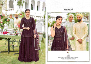Buy Zaveri Outfit Vol 1 Designer Ready To Wear | 1035 Wine color READY MADE SALWAR KAMEEZ UK for this Festive and Party season. We have large variety of Indian designer catalogue such as Aashirwad, Vipul, Zoya. Shop now READY MADE PARTY WEAR INDIAN SUITS UK at Lebaasonline.co.uk