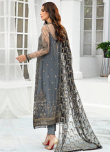 Load image into Gallery viewer, Zarif - Graphite PAKISTANI DRESSES &amp; READY MADE PAKISTANI CLOTHES UK. Buy Zarif UK Embroidered Collection of Winter Lawn, Original Pakistani Brand Clothing, Unstitched &amp; Stitched suits for Indian Pakistani women. Next Day Delivery in the U. Express shipping to USA, France, Germany &amp; Australia 