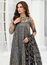 Load image into Gallery viewer, Zarif - Graphite PAKISTANI DRESSES &amp; READY MADE PAKISTANI CLOTHES UK. Buy Zarif UK Embroidered Collection of Winter Lawn, Original Pakistani Brand Clothing, Unstitched &amp; Stitched suits for Indian Pakistani women. Next Day Delivery in the U. Express shipping to USA, France, Germany &amp; Australia 