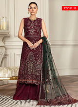 Load image into Gallery viewer, Zarif - Berry Wood PAKISTANI DRESSES &amp; READY MADE PAKISTANI CLOTHES UK. Buy Zarif UK Embroidered Collection of Winter Lawn, Original Pakistani Brand Clothing, Unstitched &amp; Stitched suits for Indian Pakistani women. Next Day Delivery in the U. Express shipping to USA, France, Germany &amp; Australia 