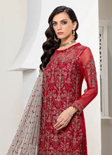 Load image into Gallery viewer, Zarif - Crimson PAKISTANI DRESSES &amp; READY MADE PAKISTANI CLOTHES UK. Buy Zarif UK Embroidered Collection of Winter Lawn, Original Pakistani Brand Clothing, Unstitched &amp; Stitched suits for Indian Pakistani women. Next Day Delivery in the U. Express shipping to USA, France, Germany &amp; Australia 