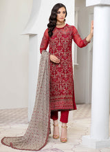 Load image into Gallery viewer, Zarif - Crimson PAKISTANI DRESSES &amp; READY MADE PAKISTANI CLOTHES UK. Buy Zarif UK Embroidered Collection of Winter Lawn, Original Pakistani Brand Clothing, Unstitched &amp; Stitched suits for Indian Pakistani women. Next Day Delivery in the U. Express shipping to USA, France, Germany &amp; Australia 